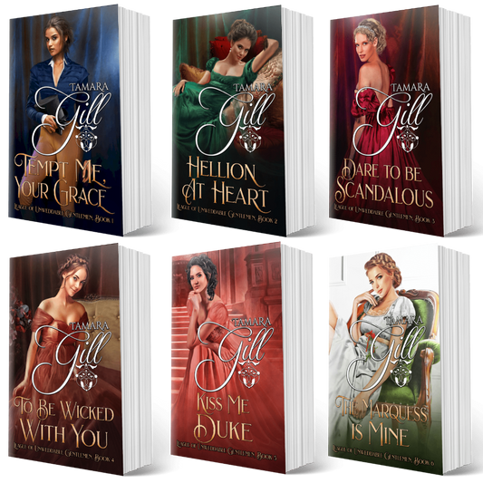 League of Unweddable Gentlemen 5x8 paperback bundle by Tamara Gill – complete Regency romance series collection