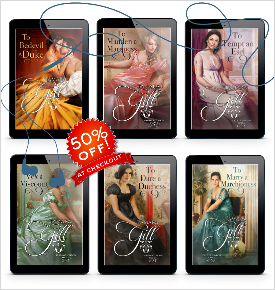 Lords of London audiobook bundle by Tamara Gill – Regency romance series cover