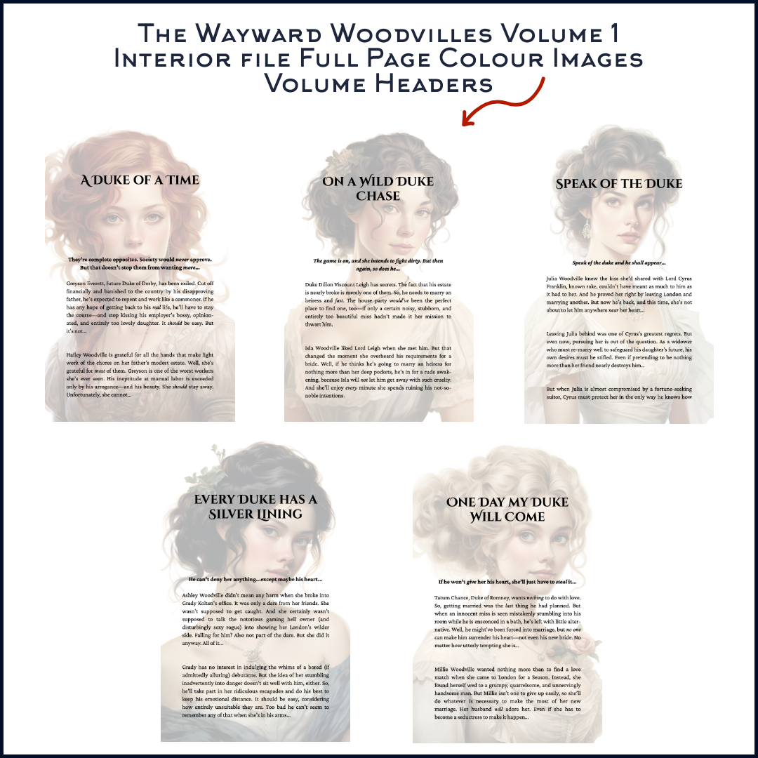 Tamara Gill romance books, Regency romance ebook bundles, Historical romance ebook bundles, Spicy Regency romance novels, Best historical romance books, Time travel romance ebooks, Bridgerton style Regency romance, Regency romance series by Tamara Gill, Historical romance box sets, Tamara Gill special edition ebooks, SPECIAL_EDITION_-_The_Wayward_Woodvilles_Volume_1_Hardback_Case_Laminate_-_no_sleeve