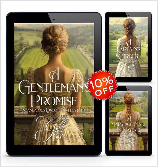 Tamara Gill romance books, Regency romance ebook bundles, Historical romance ebook bundles, Spicy Regency romance novels, Best historical romance books, Time travel romance ebooks, Bridgerton style Regency romance, Regency romance series by Tamara Gill, Historical romance box sets, Tamara Gill special edition ebooks, Scandalous London eBook Bundle (Ebook)