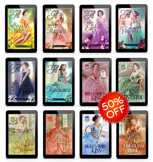 Tamara Gill romance books, Regency romance ebook bundles, Historical romance ebook bundles, Spicy Regency romance novels, Best historical romance books, Time travel romance ebooks, Bridgerton style Regency romance, Regency romance series by Tamara Gill, Historical romance box sets, Tamara Gill special edition ebooks, The Ultimate Regency Romance eBook Bundle (Ebook)