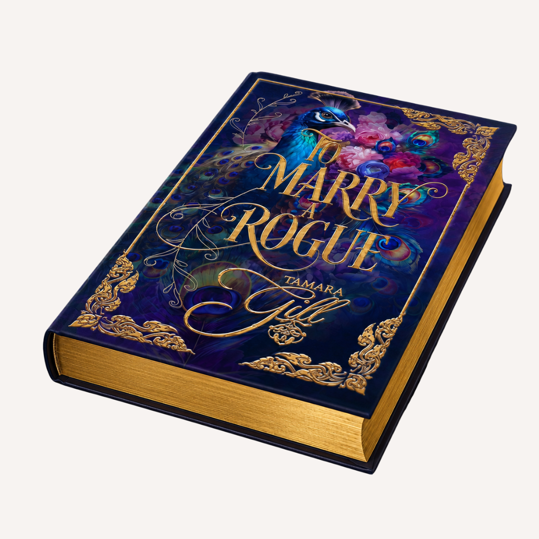 To Marry a Rogue Peacock Special Edition hardback – 3D front cover with gold page edges