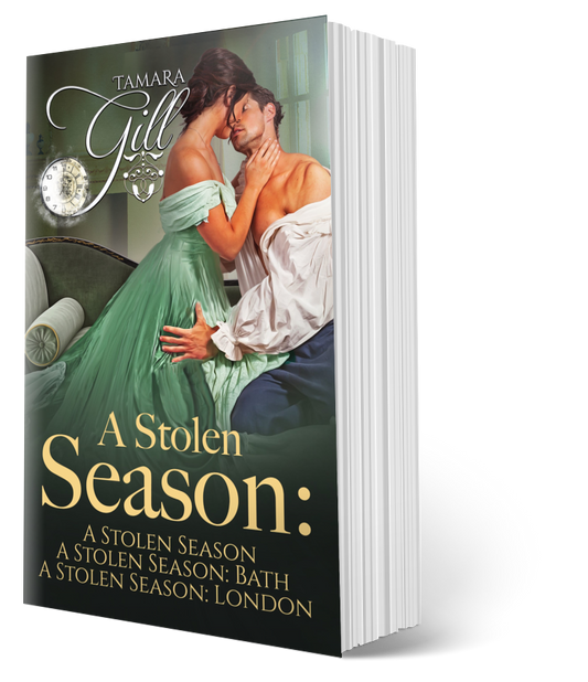 Tamara Gill romance books, Regency romance ebook bundles, Historical romance ebook bundles, Spicy Regency romance novels, Best historical romance books, Time travel romance ebooks, Bridgerton style Regency romance, Regency romance series by Tamara Gill, Historical romance box sets, Tamara Gill special edition ebooks, A Stolen Season Box Set, Books 1-3 (Paperback)