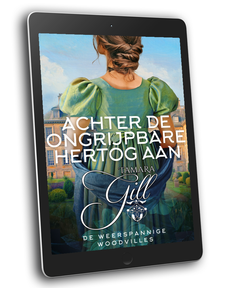 Tamara Gill romance books, Regency romance ebook bundles, Historical romance ebook bundles, Spicy Regency romance novels, Best historical romance books, Time travel romance ebooks, Bridgerton style Regency romance, Regency romance series by Tamara Gill, Historical romance box sets, Tamara Gill special edition ebooks, Achter de Ongrijpbare Hertog Aan, De Weerspannige Woodvilles, boek 2 (Ebook) (ON A WILD DUKE CHASE, THE WAYWARD WOODVILLES, BK 2) DUTCH