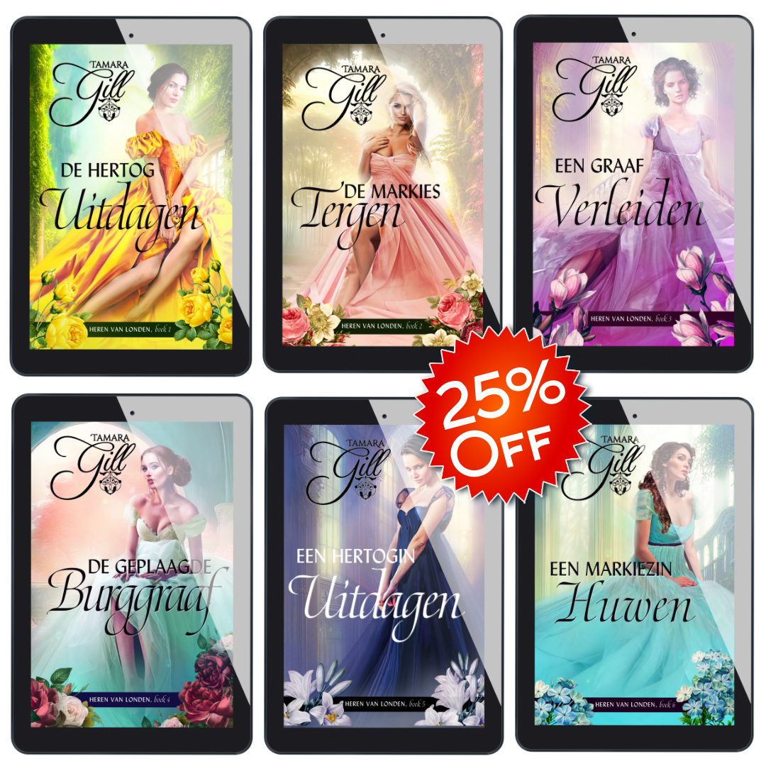 Tamara Gill romance books, Regency romance ebook bundles, Historical romance ebook bundles, Spicy Regency romance novels, Best historical romance books, Time travel romance ebooks, Bridgerton style Regency romance, Regency romance series by Tamara Gill, Historical romance box sets, Tamara Gill special edition ebooks, Heren_van_Londen_eBook-bundel_DUTCH_Lords_of_London_eBook_Bundle_Ebook