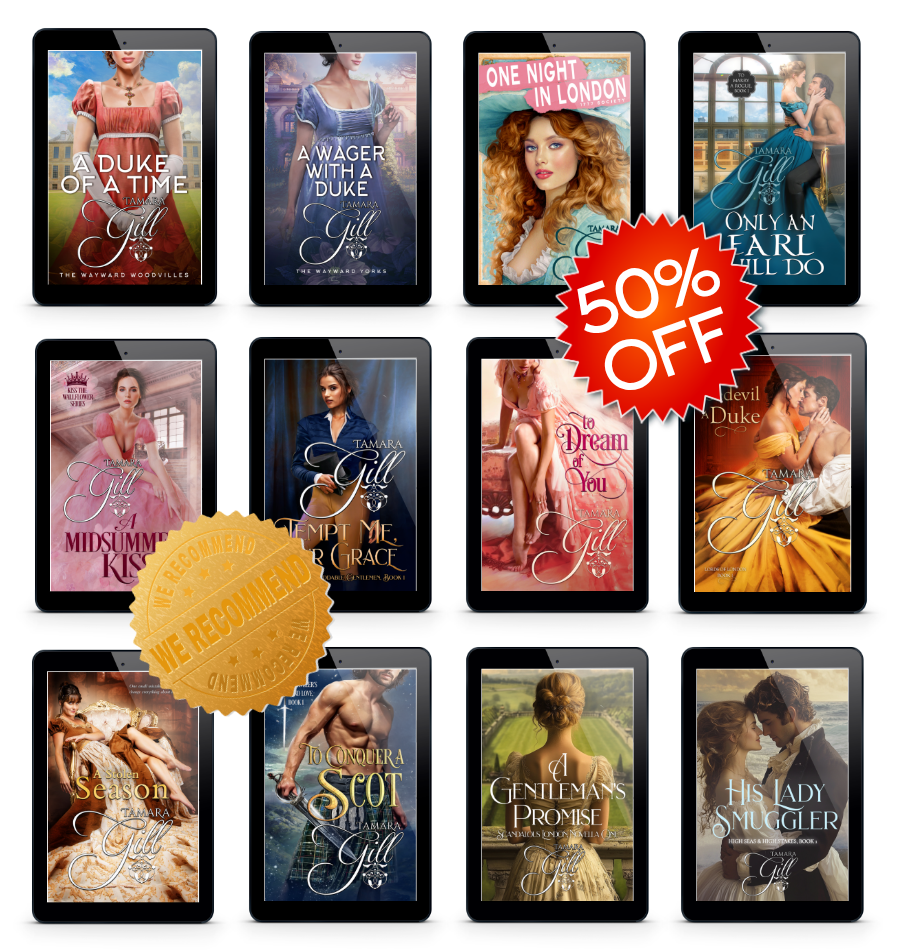 Collection of e-book covers with a 50% off discount label on a white background